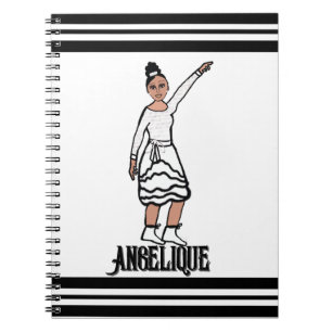 Dancer White Ruffle Fringe Notitieboek #2