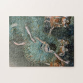 Dancer zwaaien, danser in groen door Edgar Degas Legpuzzel (Horizontaal)