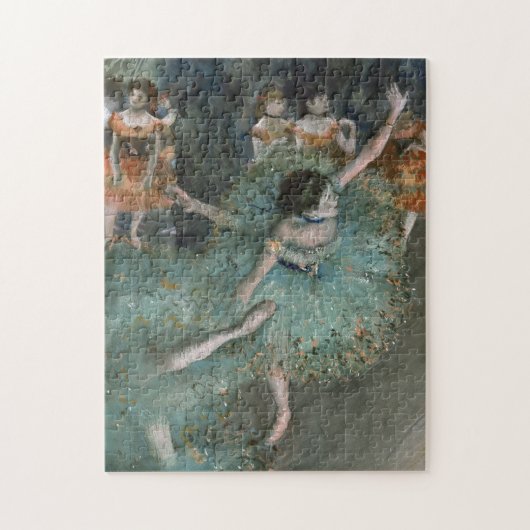Dancer zwaaien, danser in groen door Edgar Degas Legpuzzel (Verticaal)