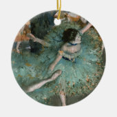 Dancer zwaaien, danser in Groen | Edgar Degas Keramisch Ornament (Voorkant)