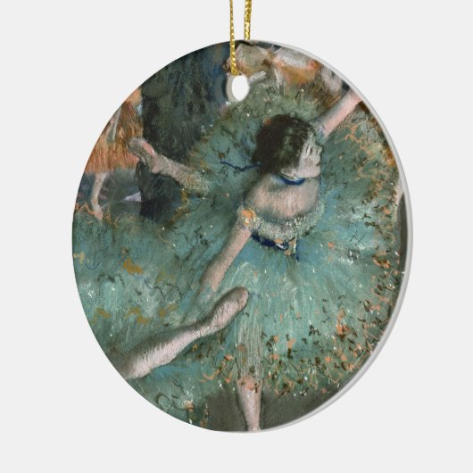 Dancer zwaaien, danser in Groen | Edgar Degas Keramisch Ornament (Links)