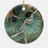 Dancer zwaaien, danser in Groen | Edgar Degas Keramisch Ornament (Achterkant)