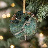 Dancer zwaaien, danser in Groen | Edgar Degas Keramisch Ornament