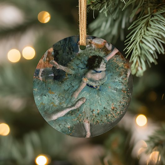 Dancer zwaaien, danser in Groen | Edgar Degas Keramisch Ornament