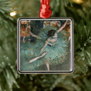 Dancer zwaaien, danser in Groen   Edgar Degas Metalen Ornament