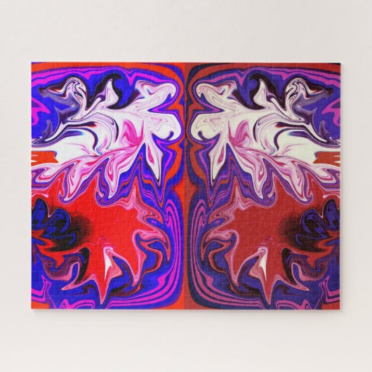 Dancerige geesten abstracte kunst legpuzzel (Horizontaal)