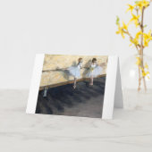 Dancers die aan de Barre, Edgar Degas oefenen Kaart (Gele Bloem)