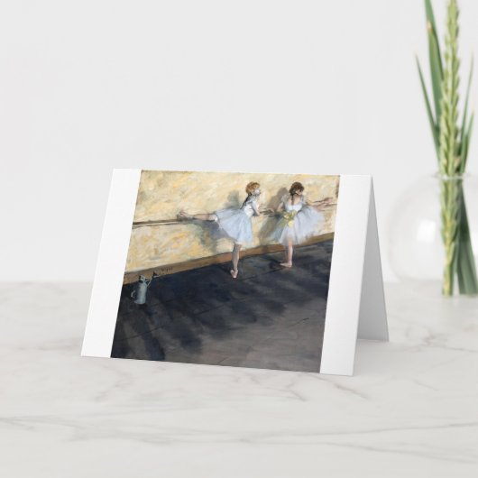 Dancers die aan de Barre, Edgar Degas oefenen Kaart (Voorkant)