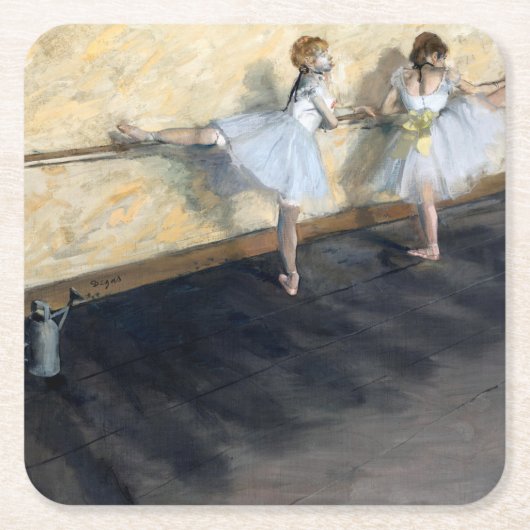 Dancers die aan de Barre, Edgar Degas oefenen Kartonnen Onderzetters (Voorkant)