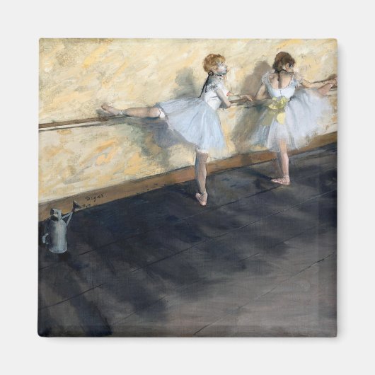 Dancers die aan de Barre, Edgar Degas oefenen Magneet (Voorkant)