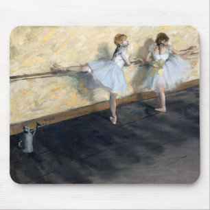 Dancers die aan de Barre, Edgar Degas oefenen Muismat