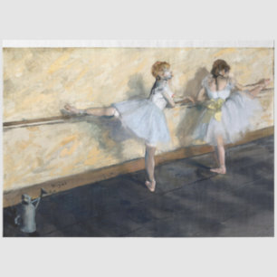 Dancers die aan de Barre, Edgar Degas oefenen Tissuepapier