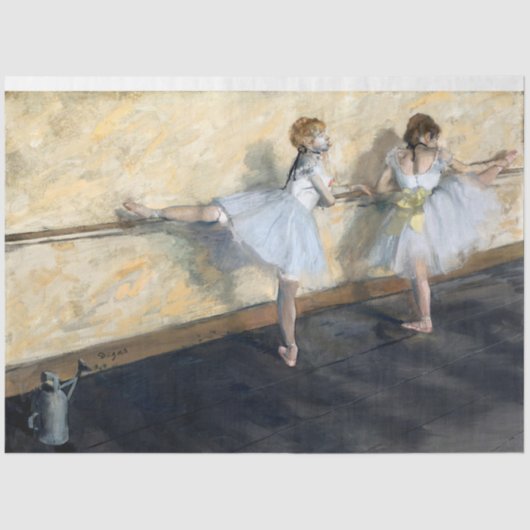 Dancers die aan de Barre, Edgar Degas oefenen Tissuepapier (Voorkant)