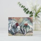 Dancers die hun schoenen uittrekken van Edgar Dega Briefkaart (Staand voorkant)