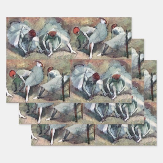 Dancers die hun schoenen uittrekken van Edgar Dega Inpakpapier Vel (Set)