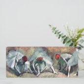 Dancers die hun schoenen uittrekken van Edgar Dega Kaart (Staand voorkant)