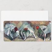 Dancers die hun schoenen uittrekken van Edgar Dega Kaart (Voorkant / Achterkant)