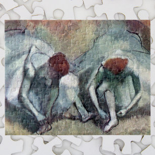 Dancers die hun schoenen uittrekken van Edgar Dega Legpuzzel