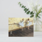 Dancers die in de Barre oefenen door Edgar Degas Briefkaart (Staand voorkant)