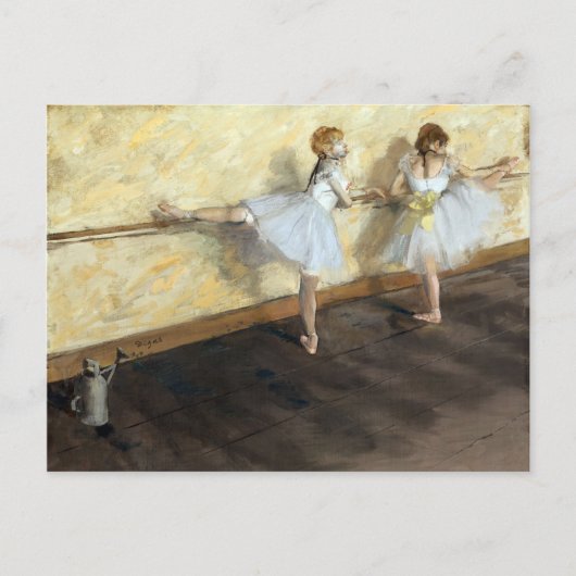Dancers die in de Barre oefenen door Edgar Degas Briefkaart (Voorkant)