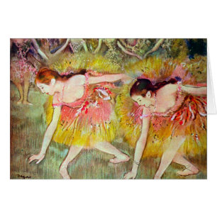 Dancers die naar beneden buigen door Edgar Degas,