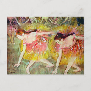 Dancers die naar beneden buigen door Edgar Degas,  Briefkaart