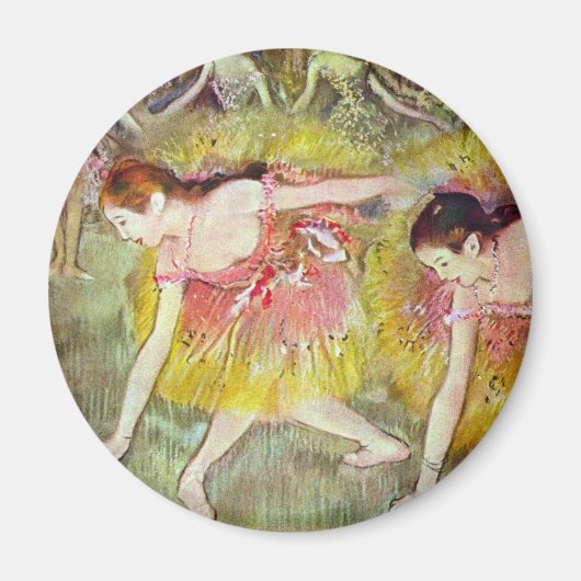 Dancers die naar beneden buigen door Edgar Degas,  Magneet (Voorkant)