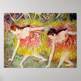 Dancers die naar beneden buigen door Edgar Degas,  Poster