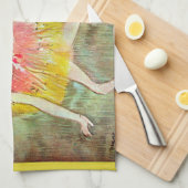 Dancers die naar beneden buigen door Edgar Degas,  Theedoek (Quarter Fold)