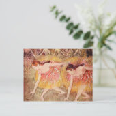 Dancers die zich naar beneden buigen briefkaart (Staand voorkant)