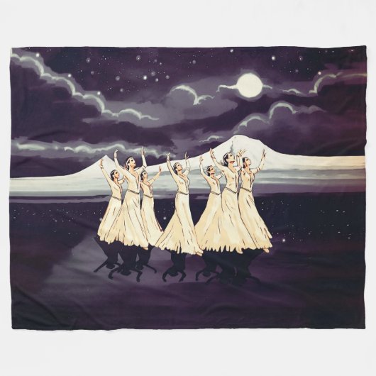 Dancers Fleece Blanket Deken (Voorkant (Horizontaal))