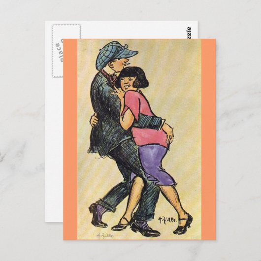Dancers - Heinrich Zille Briefkaart (Voorkant / Achterkant)