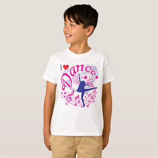 Dancer's, ik hou van Dans T-shirt (Voorkant volledig)