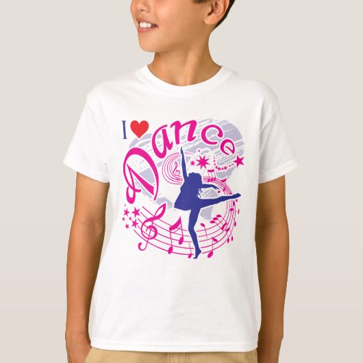Dancer's, ik hou van Dans T-shirt (Voorkant)