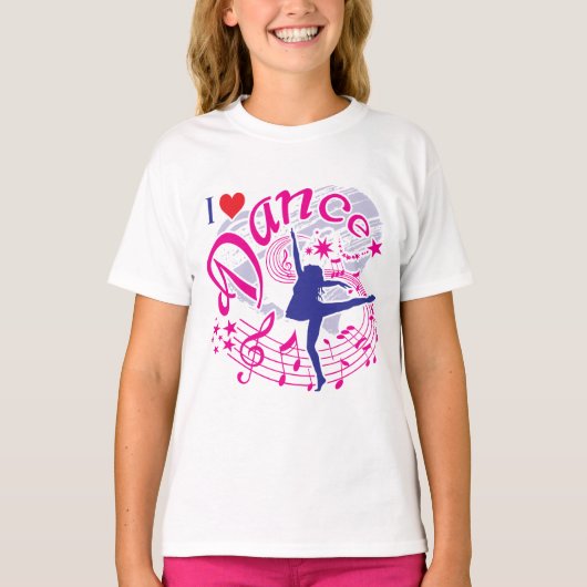 Dancer's, ik hou van Dans T-shirt (Voorkant)