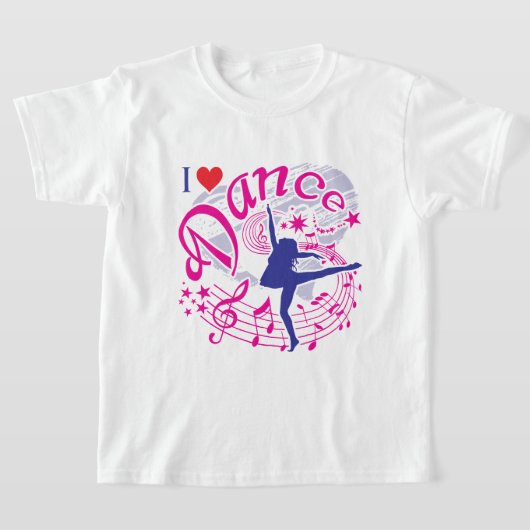 Dancer's, ik hou van Dans T-shirt (Laagn)