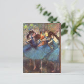 Dancers in blauw briefkaart (Staand voorkant)