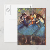 Dancers in blauw briefkaart (Voorkant / Achterkant)