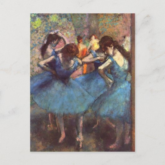 Dancers in blauw briefkaart (Voorkant)