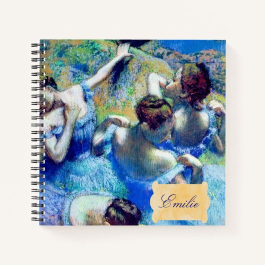 Dancers in Blauw door Degas Sketchbook Notitieboek (Voorkant)