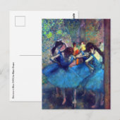 Dancers in blauw door Edgar Degas, balletkunst Briefkaart (Voorkant / Achterkant)
