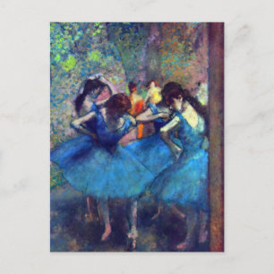Dancers in blauw door Edgar Degas,  balletkunst Briefkaart