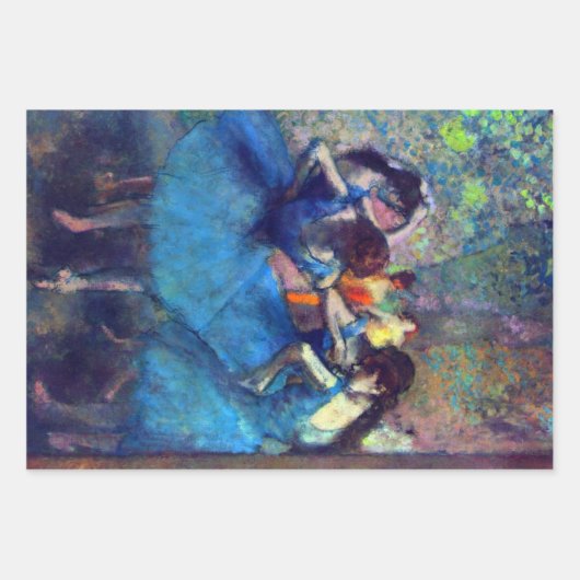 Dancers in blauw door Edgar Degas,  balletkunst Inpakpapier Vel (Voorkant)