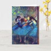 Dancers in blauw door Edgar Degas,  balletkunst Kaart (Gele Bloem)