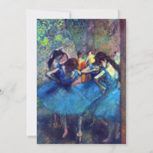 Dancers in blauw door Edgar Degas,  balletkunst Kaart