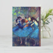 Dancers in blauw door Edgar Degas,  balletkunst Kaart (Staand voorkant)