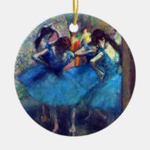 Dancers in blauw door Edgar Degas,  balletkunst Keramisch Ornament (Voorkant)