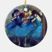 Dancers in blauw door Edgar Degas,  balletkunst Keramisch Ornament (Achterkant)