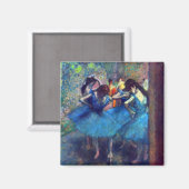 Dancers in blauw door Edgar Degas,  balletkunst Magneet (Voorkant / Achterkant)