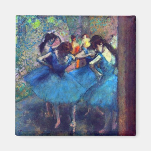 Dancers in blauw door Edgar Degas,  balletkunst Magneet (Voorkant)